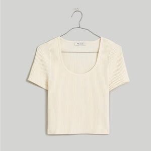 Madewell Ivory Ribbed Top NWT